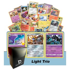 Light Trio TCG Random Assortment Bundle || Guaranteed Light Trio + 6 Holographic Cards + 6 High HP Cards + Dan123yal Deck Box