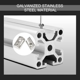 T-Slot Nut Nut Set T-Slot Screws Thread Carbon Steel with Centring and Spring Ball Sliding Nuts Hammer Nut for Aluminium Profile Extrusion Slot 20 Series 100x (M3)
