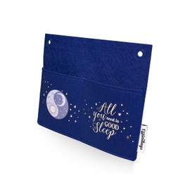 Offlinebags Wandschmuck & Digital Detox Tool Smartphone-Garderobe Wanddeko Filztasche Handyaufbewahrung Handytasche Familie Geschenkidee Handyfreie Räume Produktivität (Blau - Good Sleep)