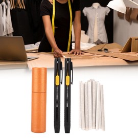 20 Piezas de Tiza de Sastre con 2 Bolígrafos, Marcador de Tela Ajustable, Rotulador de Tiza para Modistas, Marcado, Costura, Tela, Rayado