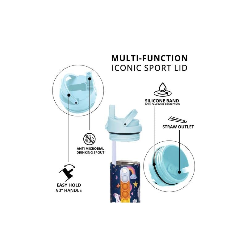 Elemental Iconic Pop 14oz Sport Bottle, Strap Pack, Brights -