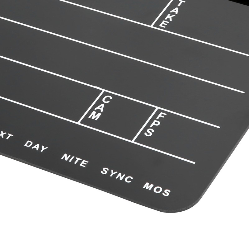 30x25CM Acrylic Clapperboard Professional Movie Film Action Clap Director Photography