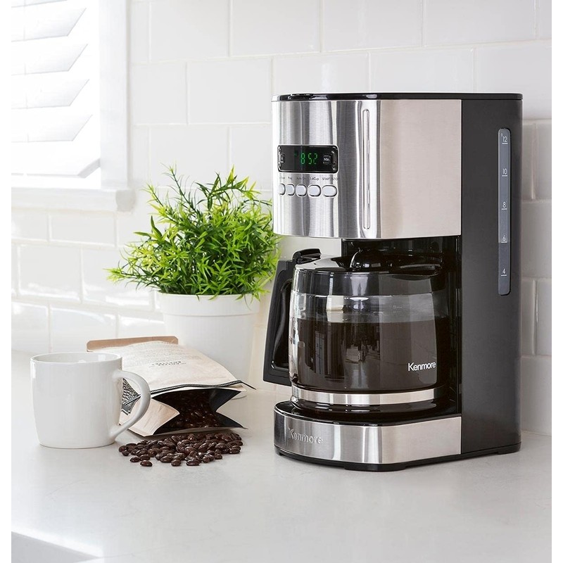 Kenmore Drip Coffee Maker - 12 Cup Programmable Cafe Machine