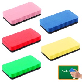 5 pcs Whiteboard Eraser, 5 Colors White Board Eraser Sponge, Thick Sticky Pad Dry Eraser, Magnetic Whiteboard Eraser, Mini Whiteboard Eraser, Reusable Whiteboard Rubber, for Classroom Home Office