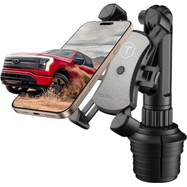 ToughTested Cup Holder Phone Mount, Heavy Duty Boom Arm, Adjustable Grip