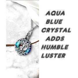 Fashion Jewelry CELTIC TREE LIFE URN ASHES Pendant on 18" 925 Plated Sterling Silver Necklace