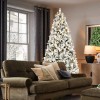 Makeatree 8 ft Prelit Snow Flocked Artificial Christmas Tree with