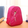 Girls Ballet Dance Embroidered Backpack Kids Shoulder Sports Bag(Rose Red)