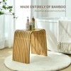 Bamboo Shower Bench, Non-Slip Shower Stool & 450 lbs, Waterproof