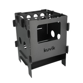 Kuvik Compact Titanium Wood Stove - Ultralight and Compact Stove for Backpacking, Camping, and Survival