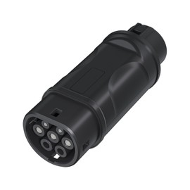 MCEVKELN Type 1 (SAE J1772) Male to Type 2 (IEC 62196) Female EV Charging Adapter - with Portable Carry Case, 16A to 32A Converter Adapter for Electric Vehicle Charging Cable, IP54 Waterproof