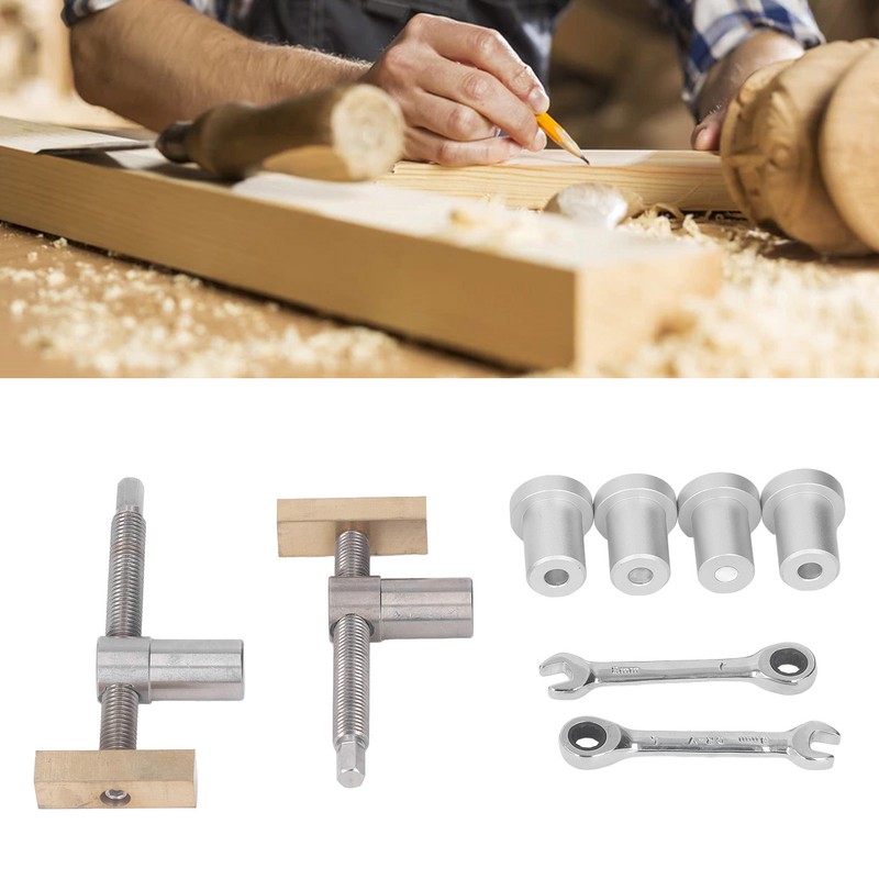 2Pcs Woodworking Desktop Clip Adjustable Workbench Fast Fixed Clamp Brass