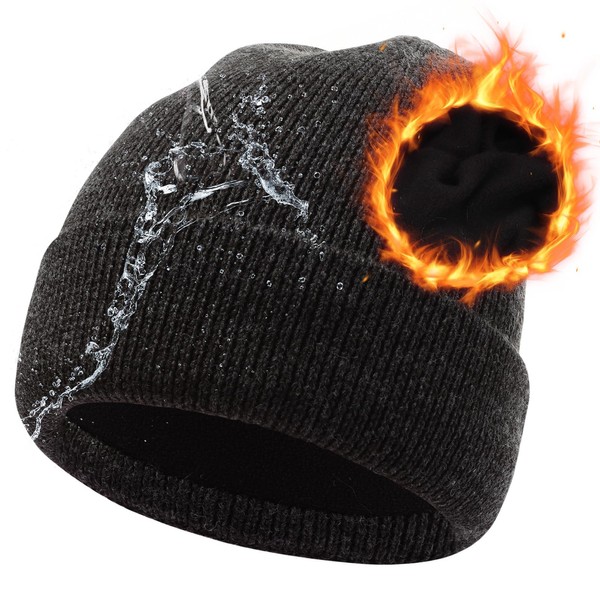 Oversize L/XL/XXL Beanie Hat for Big Heads - Waterproof Merino