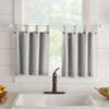 Elrene Home Fashions Tucker Solid Button Tier Window Curtains for