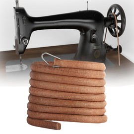 72 Inch Sewing Machine Leather V-Belt with Hooks, Leather Strap for Sewing Machines with Hooks, Leather Strap Sewing Machine - Compatible with Sewing Machines with Pedal for Foot, Sewing Machine,