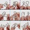 Rompecabezas De Alambre Metal Para La Mente Educativo 50pcs