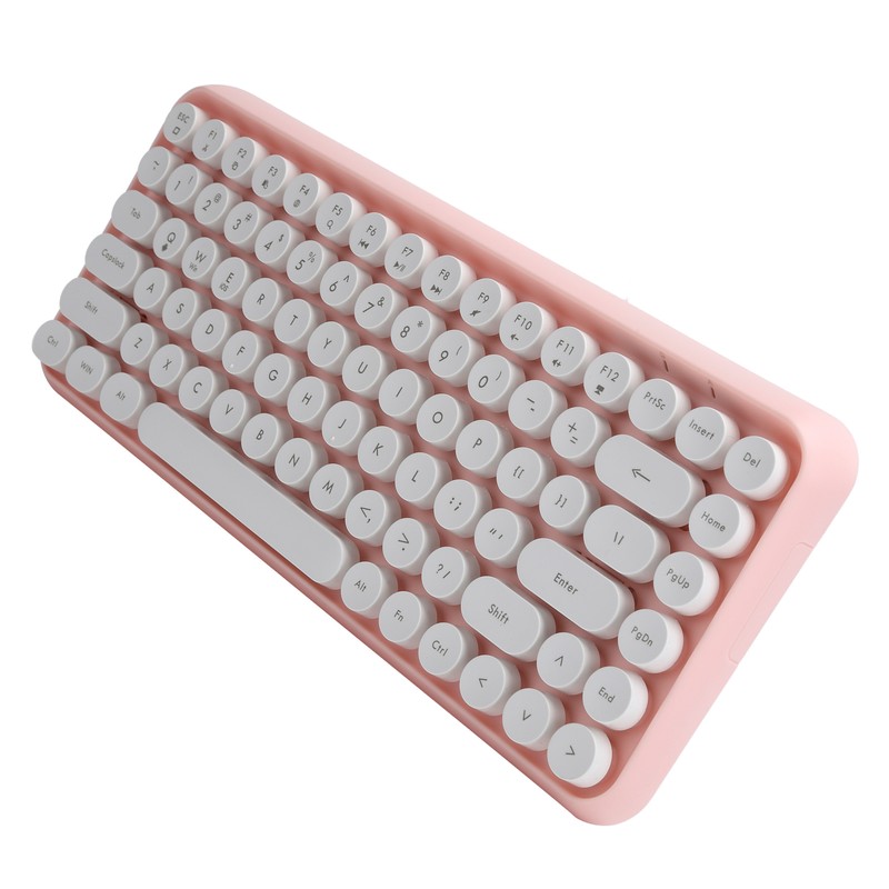 Ajazz Wireless Keyboard Bluetooth 84 Keys Retro Round Keycap Gaming
