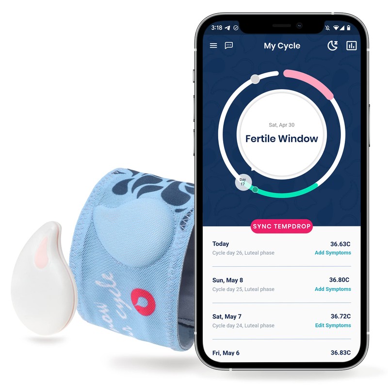 Tempdrop Fertility Fabric Armband – Compatible with Tempdrop Basal Body