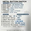UL Listed 15 Amp Momentary Push Button Switch 16mm 5/8"