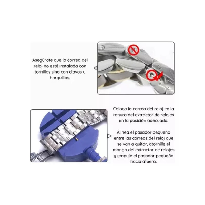 +Mu Herramientas De Reparación De Relojes Pernos Eslábones 6pz