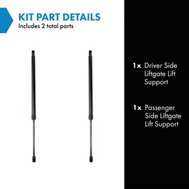 TRQ TRQ Driver & Passenger Side Liftgate Lift Support Shock Strut Set Compatible with 2021-2022 Nissan Rogue