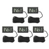 5PCS Electronic Digital Display Thermometer Black Mini Embedded Indoor Digital