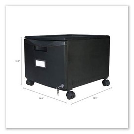 Single-Drawer Mobile Filing Cabinet, 14-3/4w x 18-1/4d x 12-3/4h, Black