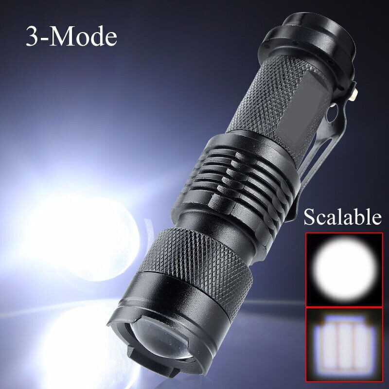 Unbranded LED Tactical Flashlight Military Grade Torch Small Super Bright