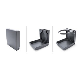 Camco RV/Marine Adjustable Drink Holder | Holds Almost Any Size Mug, Cup, Bottle or Can | Extra Cup Holders for Cars, Trucks, RVs, Vans, Boats, and More | 2-Pack, Gray (44047)