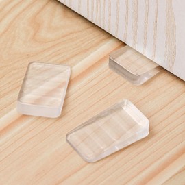 HNMZDS Rubber Wedges Shims 6 Pack Table Wedge Clear Toilet Shims for Leveling, Furniture Levelers for Uneven Floors,Hot Tub Restaurant Appliance Shims for Leveling Feet(0.39" Th)