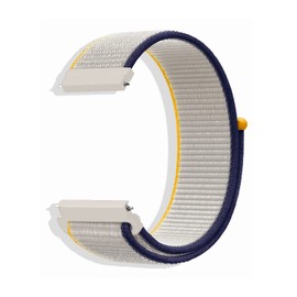 CeiBand Strap for 20 mm, 22 mm, 18 mm, nylon watch straps, replacement strap with Velcro fastener, adjustable watch strap for men and women, white/blue