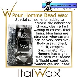 ItalWax Pour Homme - Hard Stripless Wax Beads 2.2 lbs. - 1 kg. Bag
