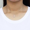 Philip Jones Pave Initial Necklace Letter E Created with Zircondia®