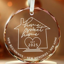 Wedding Gifts Hanging Ornament, Wedding Gifts for Couples 2025, Wedding Gifts for Bride, Bridal Shower Gifts - First Christmas Married Ornamen (House)