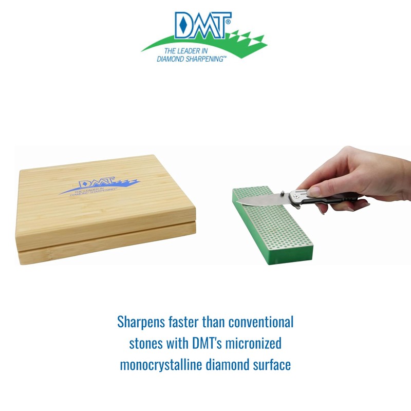 DMT W6EFC Deluxe Diamond Whetstone Knife Sharpening Kit with Wood