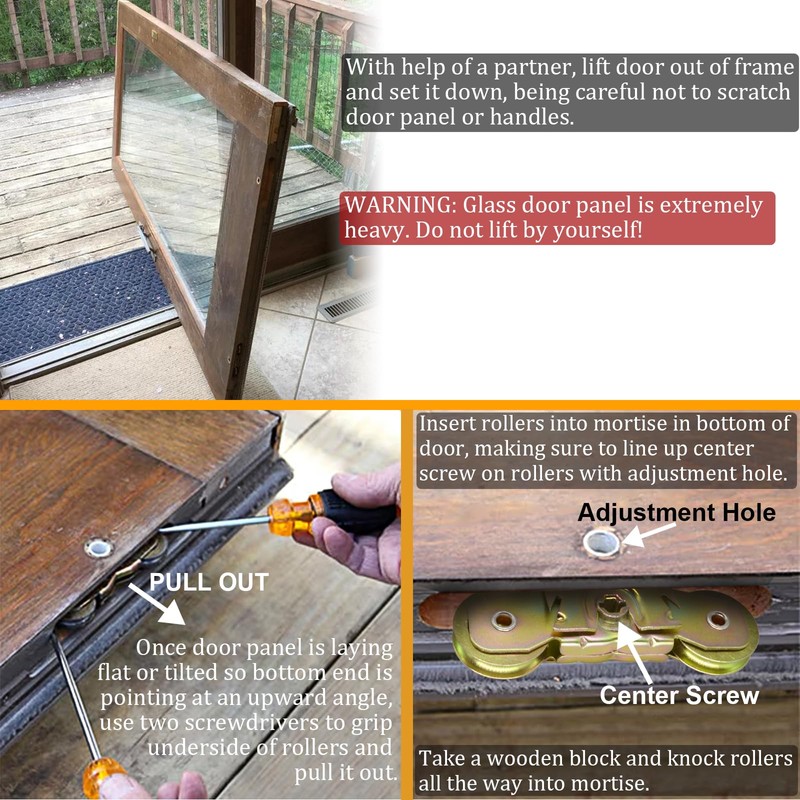 Patio Sliding Door Rollers Replacement Assembly Fits Andersen Gliding Glass