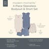 Modern Moments by Gerber Baby Boys' Ribbed 4-Piece Sleevless Bodysuit