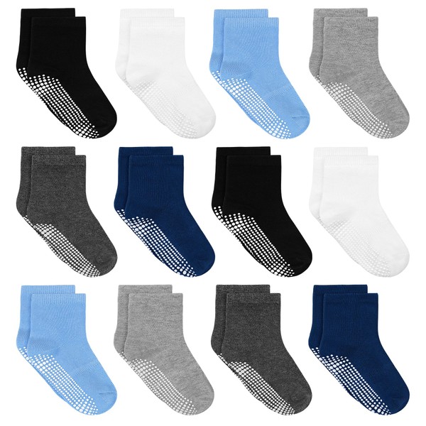 Tphon Toddler Socks, Baby Non Slip Socks for Boys Girls