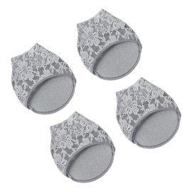 GLEAVI 2 Pairs Toe Cushion Pad No Show Socks Womens Peep Toe Socks Forefoot No Show Socks Half Shoe Pads Metatarsal Pads Fabric Forefoot Pad Non- Skid Finger Socks Heel Women's Half Socks