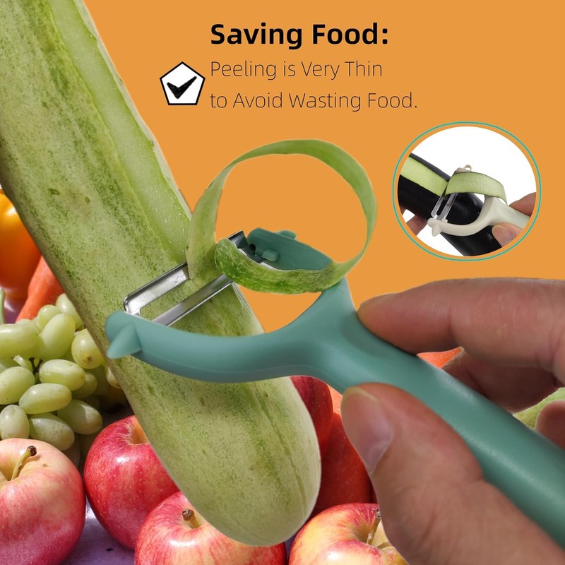 Trez Treamer 6-Piece Vegetable Peeler for Kitchen，Y Ceramic Peeler Potato