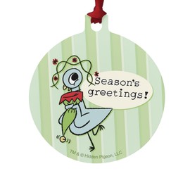 GRAPHICS & MORE Don't Let The Pigeon Drive The Sleigh Holiday Greetings Aluminum Holiday Christmas Tree Ornament - 3.0" (7.6 cm) x 3.37" (8.6 cm)