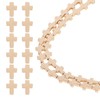 PandaHall 2 Strings Cross Hema Beads 8mm Light Gold Cross