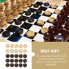 Warmhm 48 Pieces Wooden Backgammon 2.4cm Stackable Backgammon Replacement Backgammon