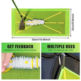 AWAVM Golf Training mats, Golf Mat Practice, New Golf Splitting Mats Analyse Swing Paths and Correct Ball Striking Posture Golf Practice Swing Mats Accessories for Beginners