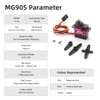 DIANN 6pcs MG90S Micro Servo 180° Servo Motor 9G Geared