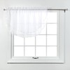 Stylemaster Elegance 60 by 24-Inch Sheer Voile Ascot Valance, White