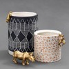 Kusso Gold Rhino Ornament Decoration for Home Bedroom, Bathroom Living