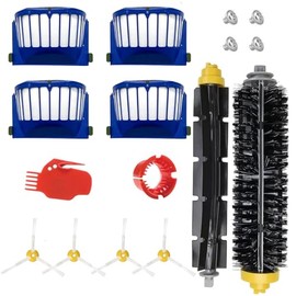 UEBSDVA Adecuado para piezas de Roomba repuestos 600 610 620 650 671675 677 680 692 585 Juego de Repuesto, Incluir Cepille 4 Piezas en, 4 Filtros...  