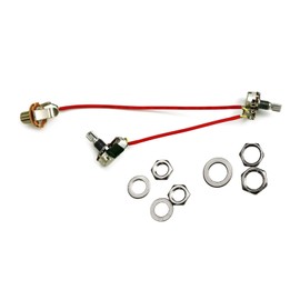 BIBABLYKE Electric Guitar Wiring Harness Kits Replacements 1 Volume 1 Tone Prewired 3 Way 500K Pots Jack for Guitar with 6.35 Jack Metal+Wire