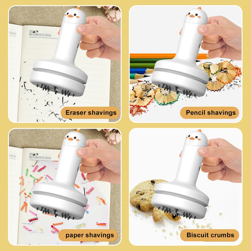 Portable Desktop Vacuum Cleaner Chick Shape Rechargeable Lovely Powerful Filtration